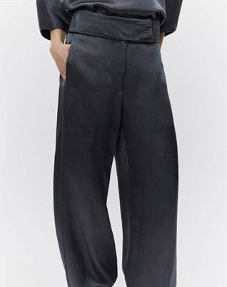 Elms High Shine Blend Bukser - Ebony